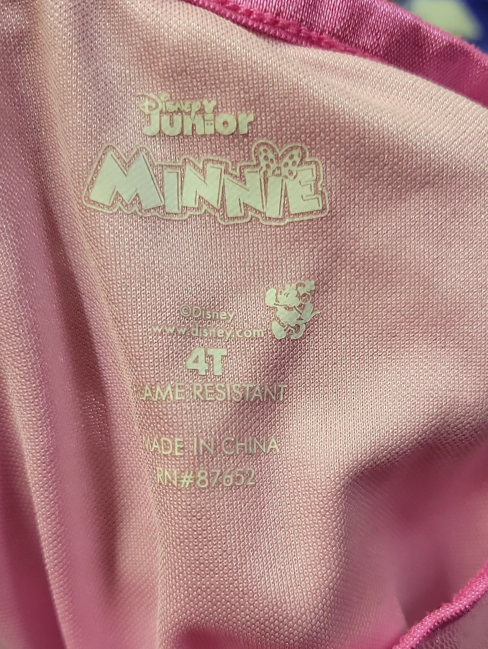 Disney Pink Nightgown Pajama Dress Minnie Mouse